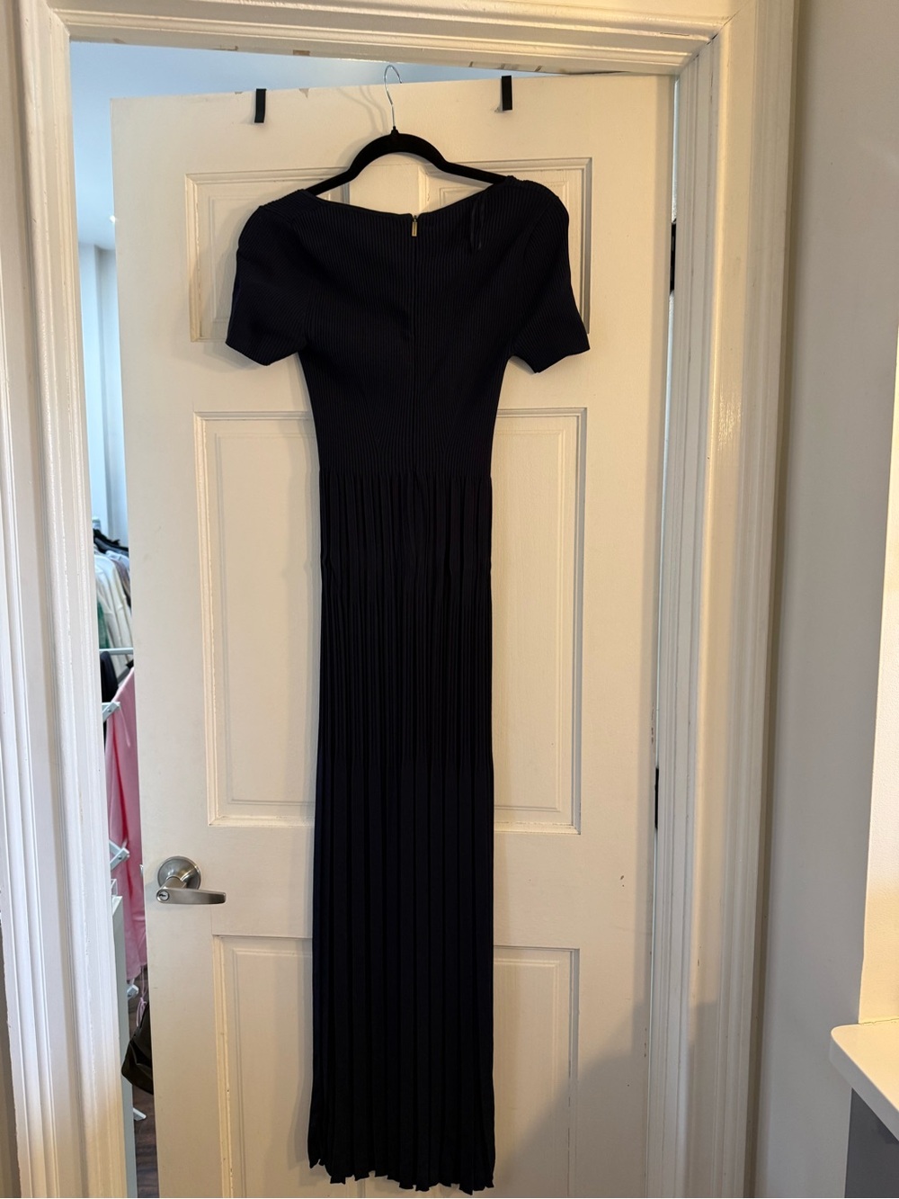 Michael Kors Navy Short-Sleeve Scoop Neck Maxi Dress - Picture 4 of 4